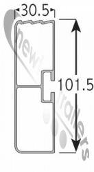 ASGK990/6000AR/73R Side Rail / Guard Horizontal Profile LG: 6000mm