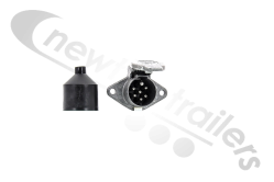 13-3128-097 24N Aluminium 7 Pin Male Socket with Screw Terminals