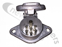 24S-7PASS-CV 24S Alloy Female Front Socket With 7 Spade Terminals